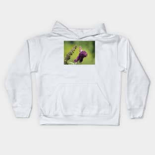 Butterfly With Flowers Kids Hoodie